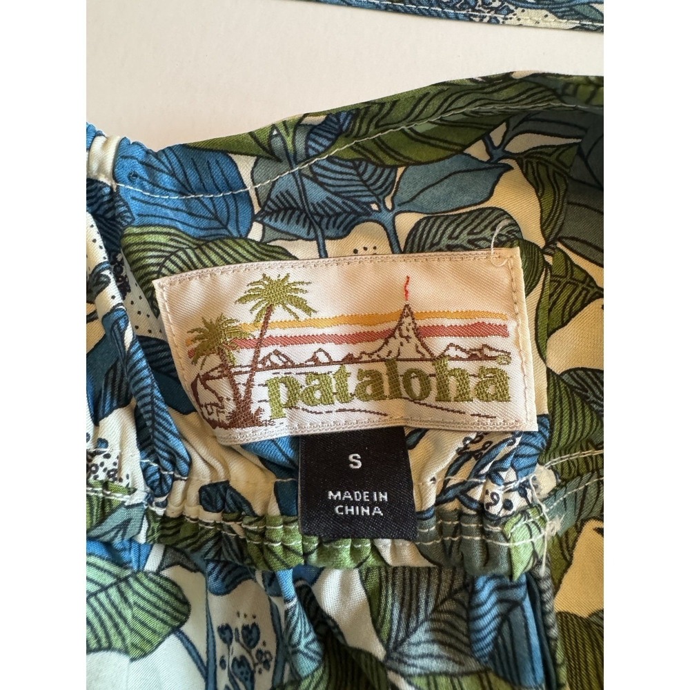 Patagonia Pataloha Womens Small Blue Green Tropical Floral Tencel Midi Dress - Picture 10 of 14